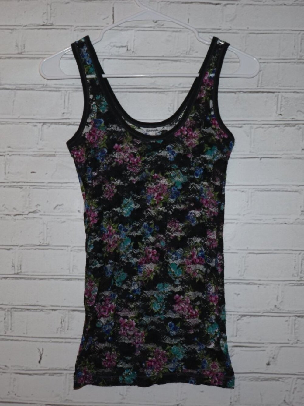 ✨ Aéropostale Sheer Lace Floral Tank • XS ✨